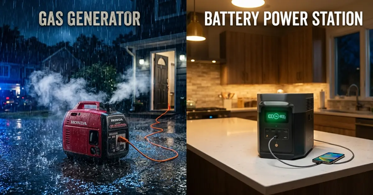 Portable Power Station vs Gas Generator: The True Cost Math