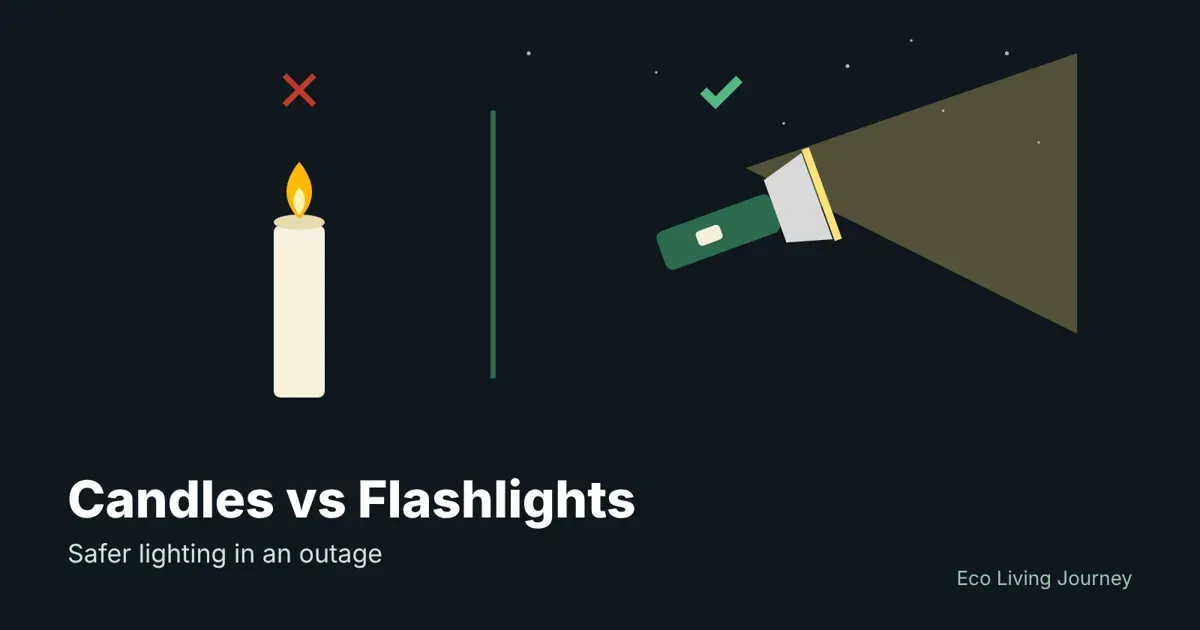 Candles vs Flashlights in a Power Outage: Safer Lighting